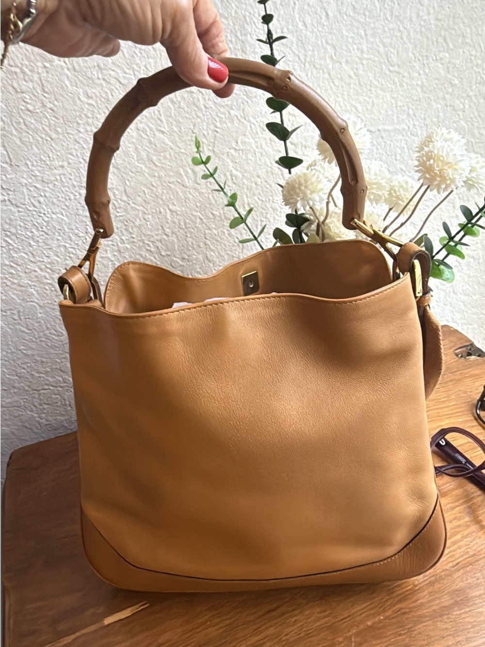 GUCCI calfskin leather shoulder tote bag authenticity included !! - Picture 5 of 15